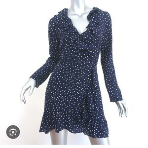 Realization Par Alexandra Wrap Dress Blue Star Size M